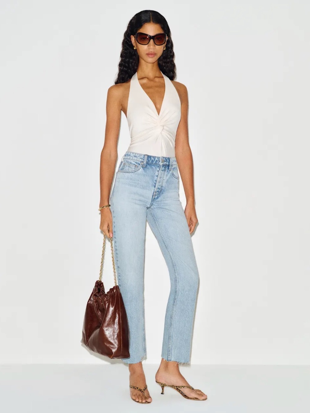 Reformation Cynthia High Rise Straight Jeans
